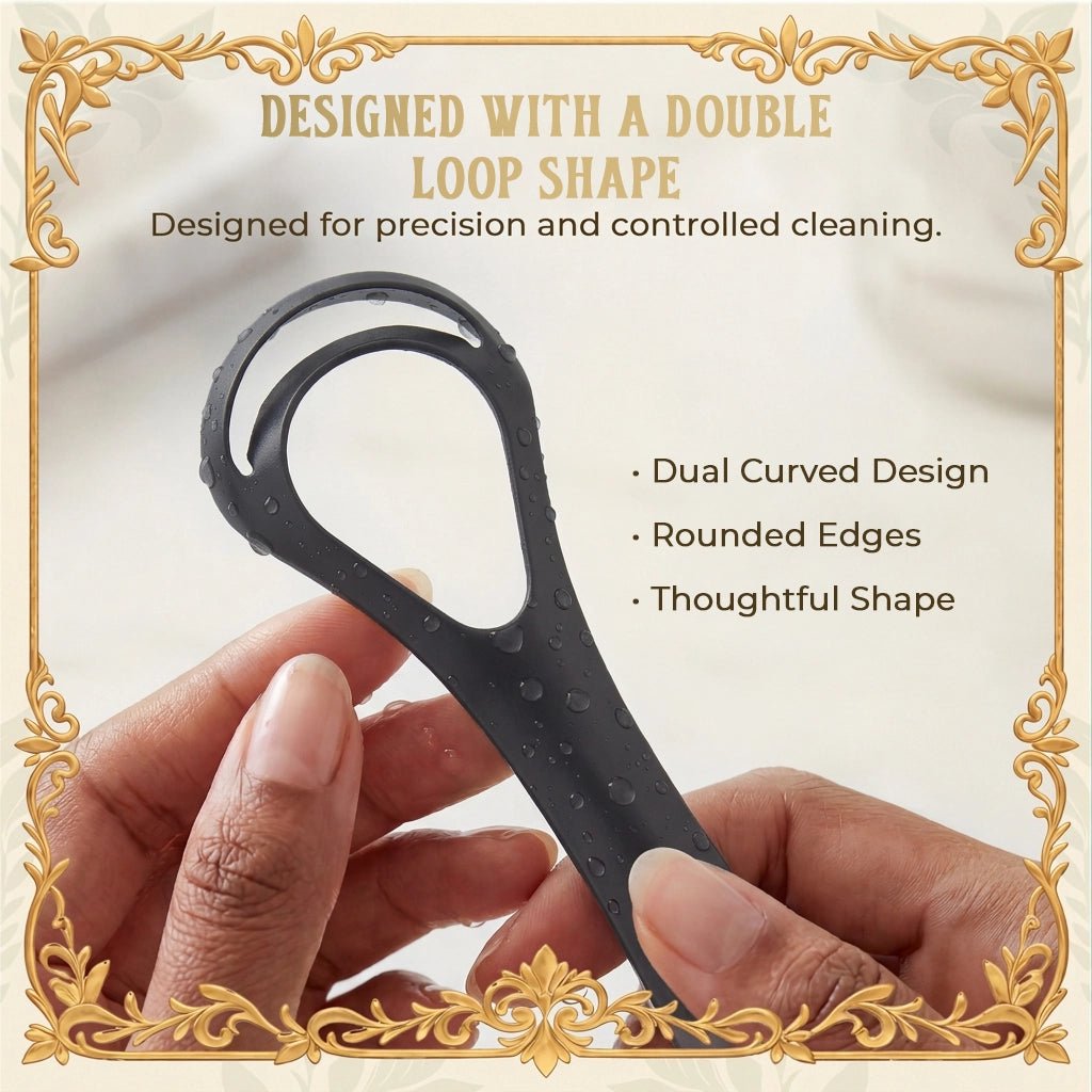 Black Tongue Scraper - Stainless Steel, 2 Pack - MasterMedi