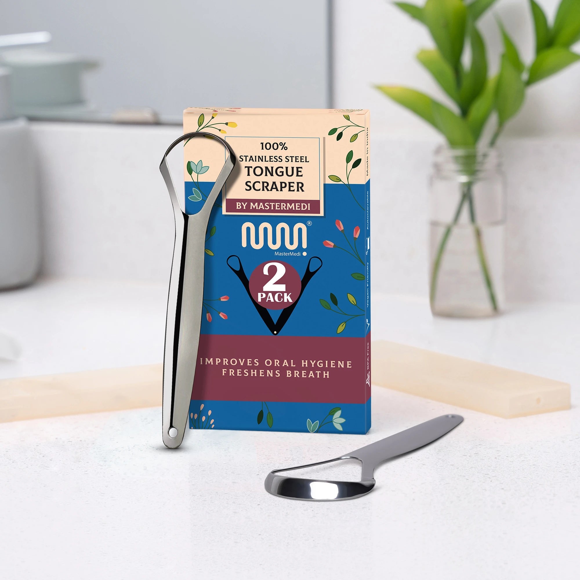 Tongue Scraper Stainless Steel Spoon Shape - MasterMedi