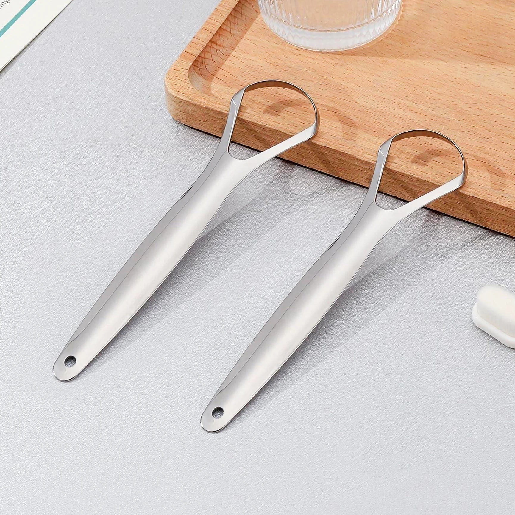 Tongue Scraper Stainless Steel Spoon Shape - MasterMedi
