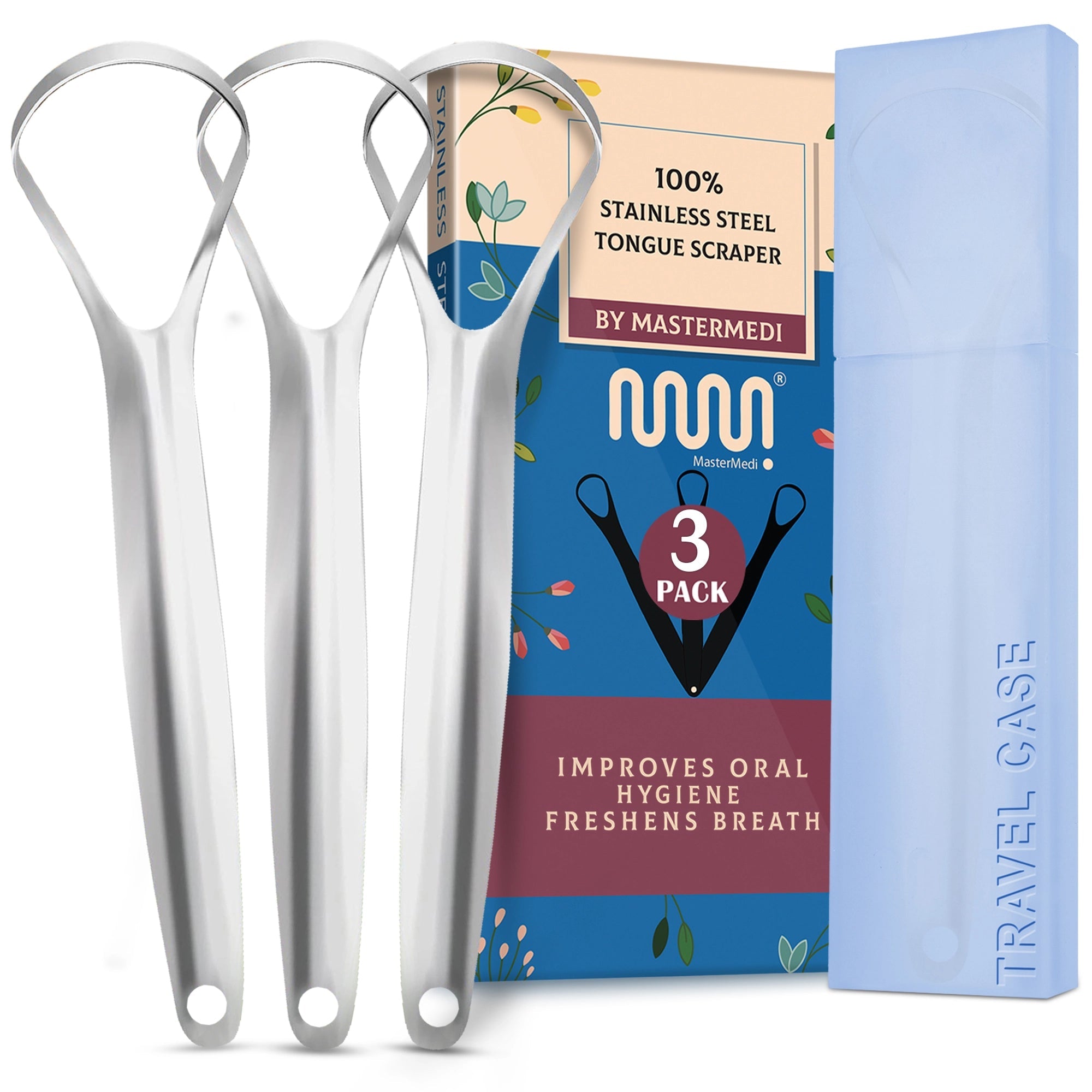 Tongue Scraper Stainless Steel Spoon Shape - MasterMedi