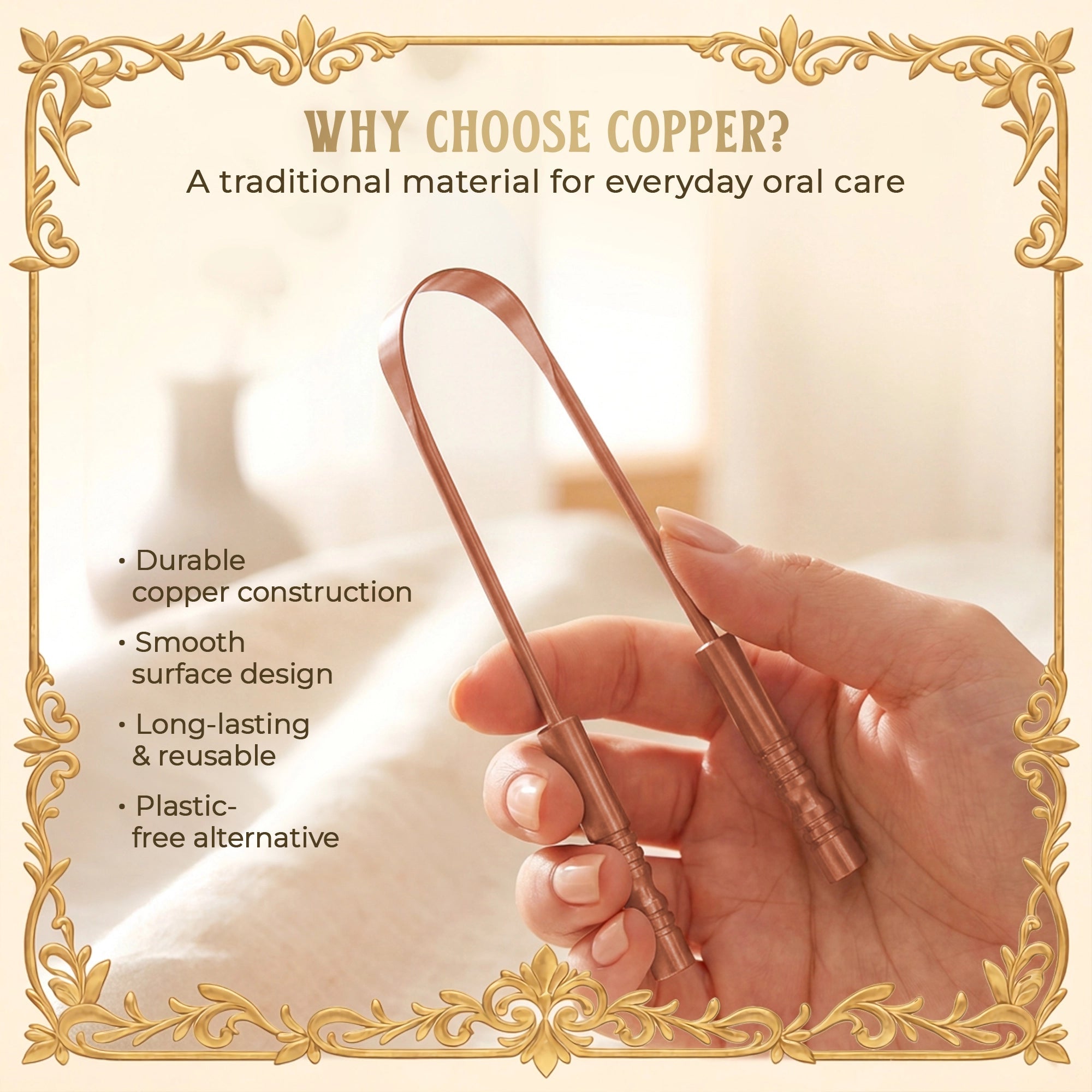 Copper Tongue Scraper - 2 Pack - MasterMedi