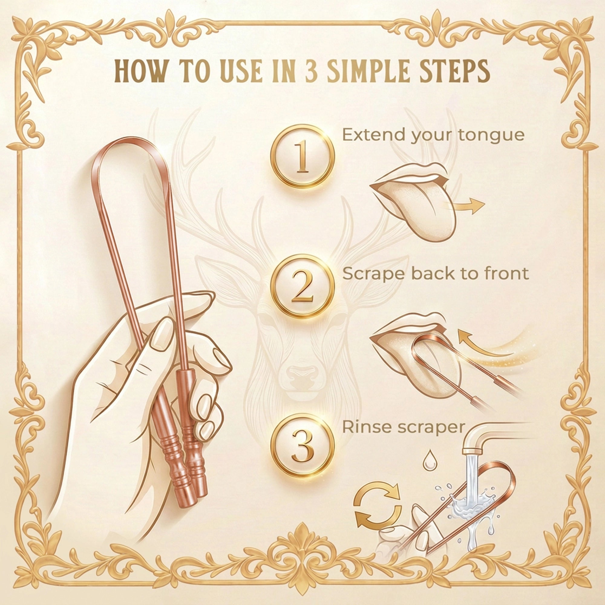 Copper Tongue Scraper - 2 Pack - MasterMedi
