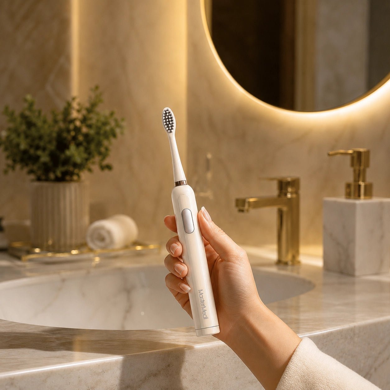 Electric Toothbrush with Travel Case-DuPont Bristles - MasterMedi