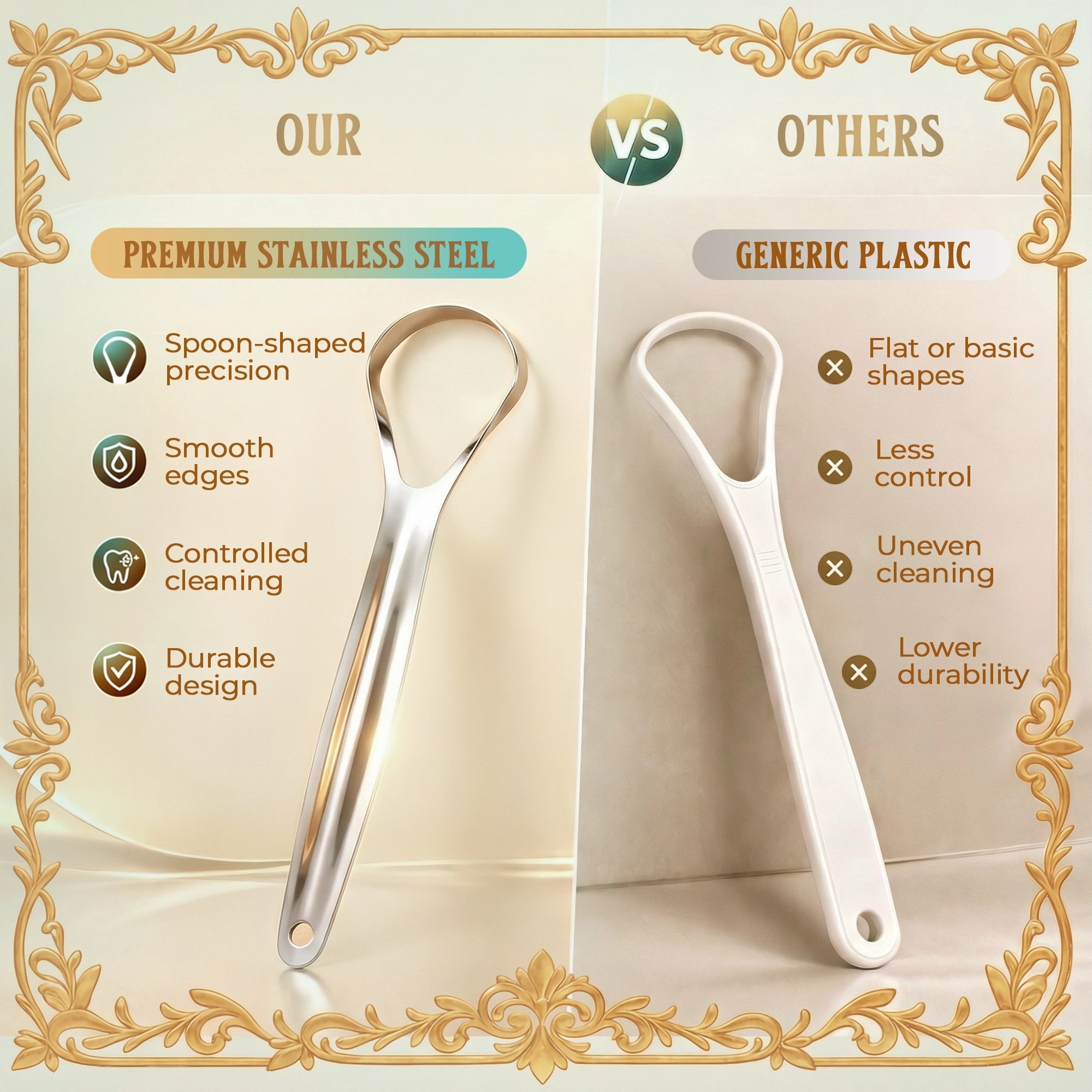 Spoon Tongue Scraper - 2 Pack - MasterMedi