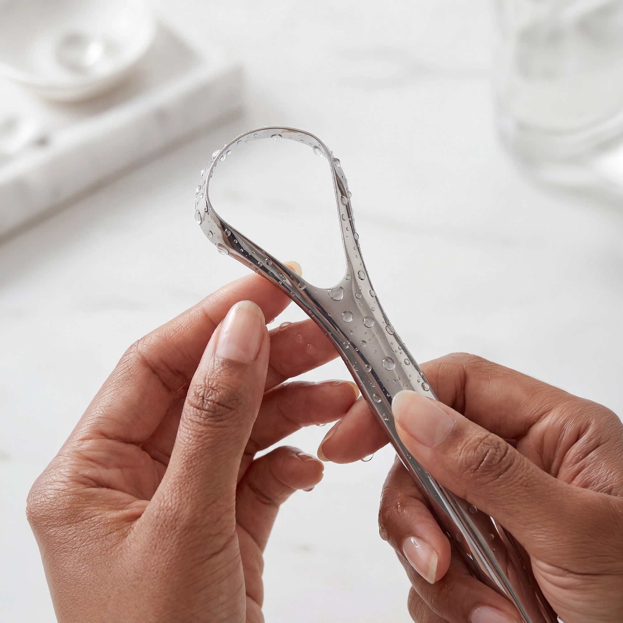 Spoon Tongue Scraper-Stainless Steel - MasterMedi