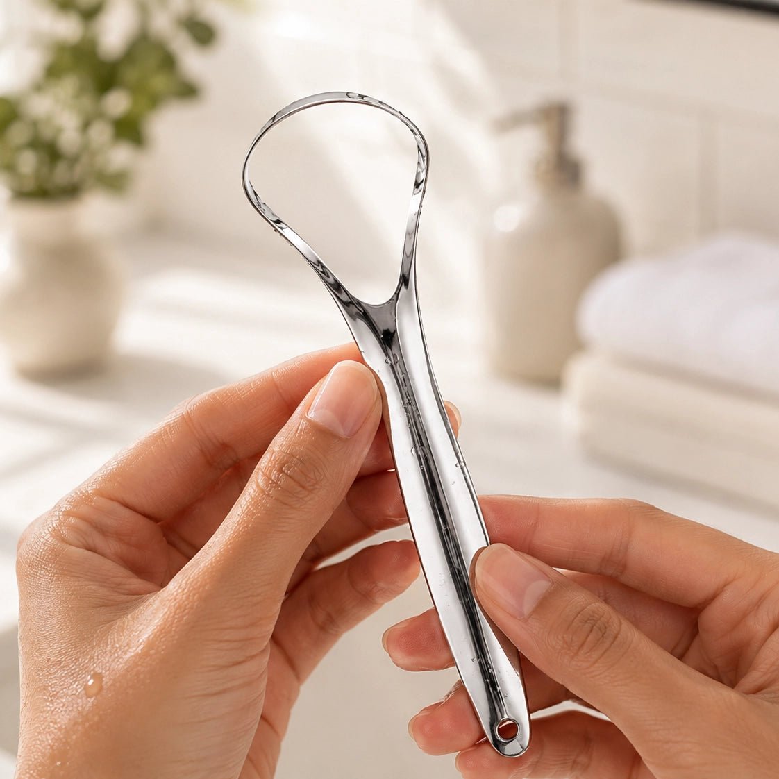 Spoon Tongue Scraper-Stainless Steel - MasterMedi